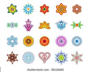 Lots of Flowers- Vector Illustration