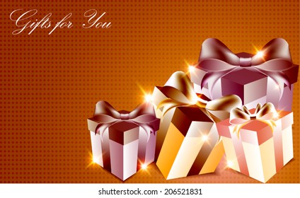 Lots of Gifts with Glowing Stars for You