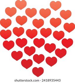 lots of hearts and big hearts