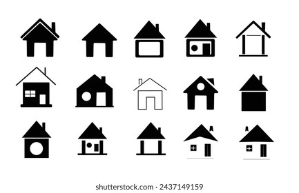 Lots of home icon vector file commercial use purpose.