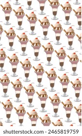 lots of ice cream in the glass