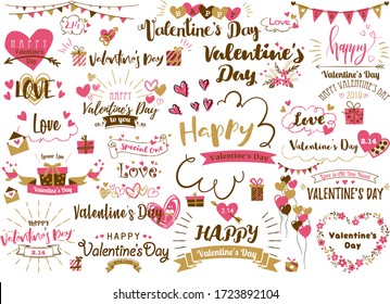 Lots of letter designs for Valentine's day