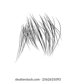 Lots of lines. Branches, hairs. Wool terns.