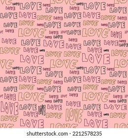 lots of love handwritten on a colored background