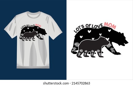 Lot's of love mom vector t-shirt , print-ready, colorful, creative  design