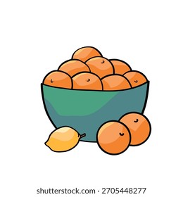 lots of oranges in a large bowl