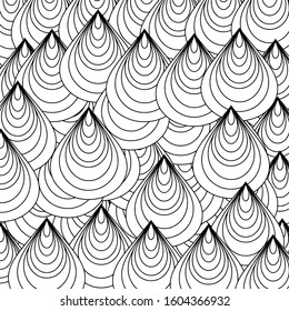 lots of overlapping shapes that look like shells.Vector