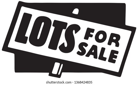 Lots For Sale - Retro Ad Art Banner