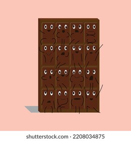 Lots of small chocolate bars