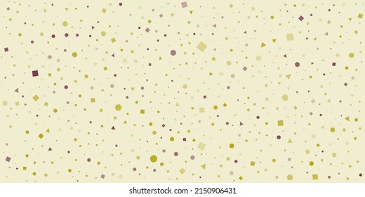 Montones de variadas plazas, plazas, puntos, hexagones y triángulos aleatorios coloridos, planos, estilos modernos, fondo de textura geométrica, plantilla de elementos de diseño en formato vectorial editable