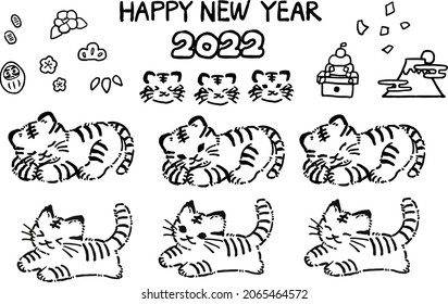 Lots of vector illustrations of tigers