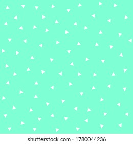 Lots of white triangles on a light green seamless background.