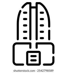 Icono de la torre de Lotte para el Web, el App, la infografía, el etc