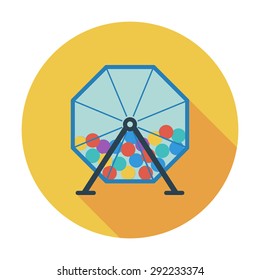 Lotteries. Flat vector icon for mobile and web applications. Vector illustration.