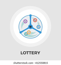 Lotteries icon vector. Flat icon isolated on the white background. Editable EPS file. Vector illustration.