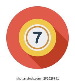 Lottery Ball. Flat Icon On The White Background For Web And Mobile Applications. Vector Illustration.