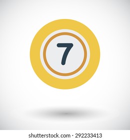Lottery ball. Flat vector icon for mobile and web applications. Vector illustration.
