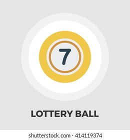 Lottery ball icon vector. Flat icon isolated on the white background. Editable EPS file. Vector illustration.