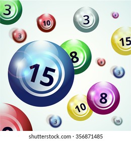 Lottery balls background vector illustration