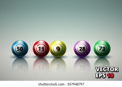 Lottery balls background vector illustration