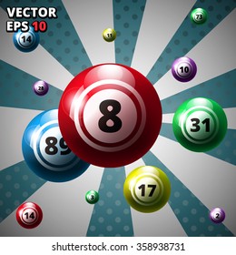 Lottery balls background vector illustration