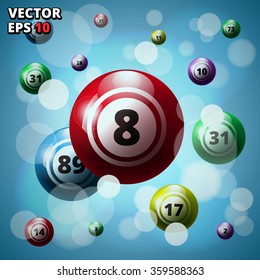 Lottery balls background vector illustration