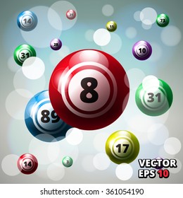 Lottery balls background vector illustration