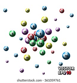 Lottery balls background vector illustration