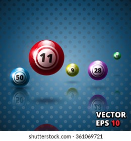 Lottery balls background vector illustration
