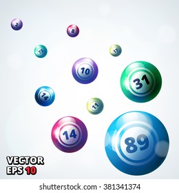 Lottery balls background vector illustration