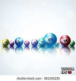 Lottery balls background vector illustration