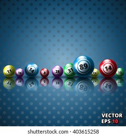Lottery balls background vector illustration
