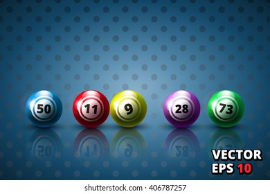 lottery balls bingo vector illustration