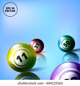 lottery balls bingo vector illustration