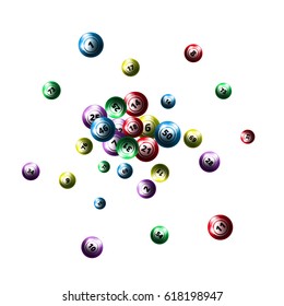 lottery balls bingo vector illustration