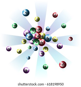 lottery balls bingo vector illustration