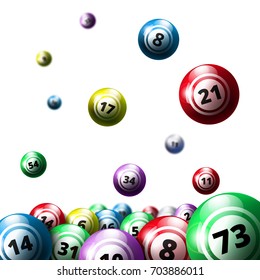 lottery balls bingo vector illustration