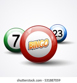 Lottery bingo balls, vector illustration