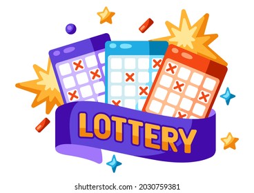 Lottery and bingo illustration. Concept for online games.