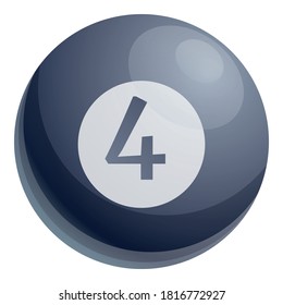 Lottery black sphere icon. Cartoon of lottery black sphere vector icon for web design isolated on white background