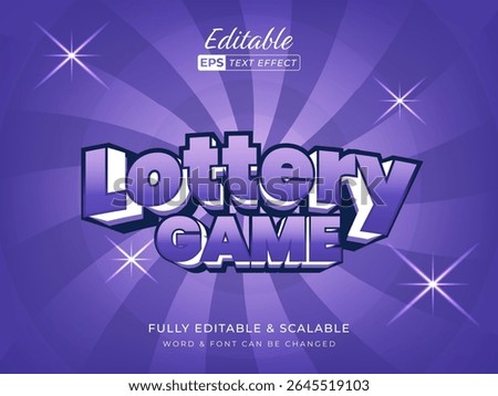 Lottery Game in a stylish 3d text effect, against a dynamic background