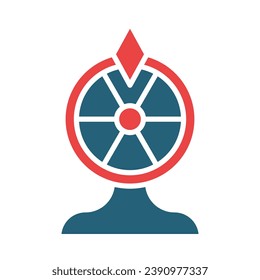 Lottery Game Vector Glyph Two Color Icon For Personal And Commercial Use.
