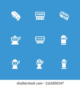 Lottery icon. collection of 9 lottery filled icons such as slot machine. editable lottery icons for web and mobile.