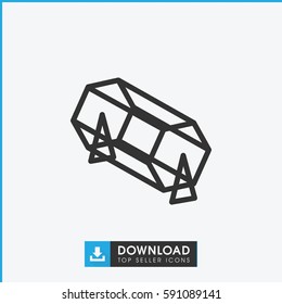 lottery icon. Simple outline lottery vector icon. On white background.