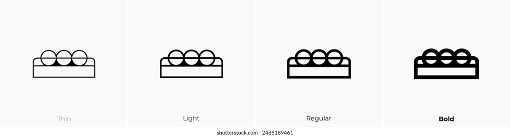 lottery icon. Thin, Light Regular And Bold style design isolated on white background