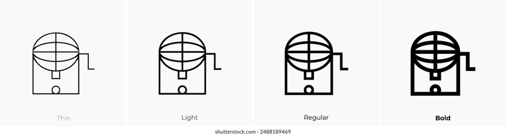 lottery icon. Thin, Light Regular And Bold style design isolated on white background
