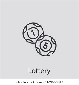 lottery  icon vector icon.Editable stroke.linear style sign for use web design and mobile apps,logo.Symbol illustration.Pixel vector graphics - Vector