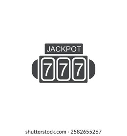 lottery icon vector symbol black and white