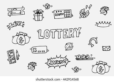 Lottery icons set