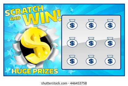 A Lottery Instant Scratch And Win Scratchcard 